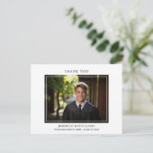 Modern Simple Foto Abschluss Vielen Dank Postkarte (Stehend Vorderseite)