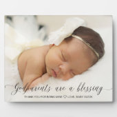 Modern Simple Foto Baptisse Gift for Godeltern Fotoplatte (Vorderseite)