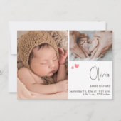 Modern Simple Foto Collage Herzlichen Dank an Sie Ankündigung (Vorderseite)