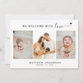 Modern Simple Foto Collage New Baby Vielen Dank Dankeskarte (Vorderseite)