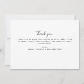 Modern Simple Foto Collage New Baby Vielen Dank Dankeskarte (Rückseite)