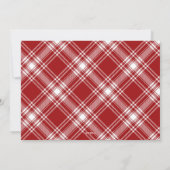 Modern Simple Foto Frohe Weihnachten Tartan (Rückseite)