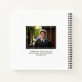 Modern Simple Foto Spiral Notebook Gästebuch Notizblock (Rückseite)