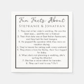 Modern Simple Fun Facts Couple's Names Serviette (Vorderseite)