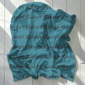 Modern Simple Fun Pet Dog Cat Name Fleecedecke