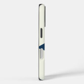 Modern Simple Geometric Blue und Cream Case-Mate iPhone Hülle (Rückseite / Rechts)