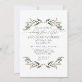 Modern Simple Girl Baby Dusche Wasserfarben Einladung (Vorderseite)