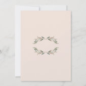 Modern Simple Girl Baby Dusche Wasserfarben Einladung (Rückseite)