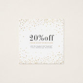 Modern Simple gold Glitter Discount Card (Vorderseite)