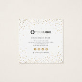 Modern Simple gold Glitter Discount Card (Rückseite)