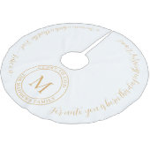 Modern Simple Gold Religious Bible Verse Weihnacht Polyester Weihnachtsbaumdecke (Schrägansicht)