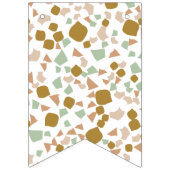Modern Simple Gold Terrazzo Wimpelkette (Erste Fahne)