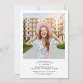 Modern Simple Graduate 2 Photo Graduation Ankündigung (Rückseite)