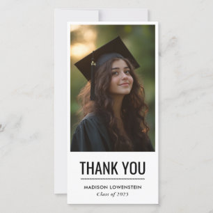 Modern Simple Graduate Vielen Dank Dankeskarte