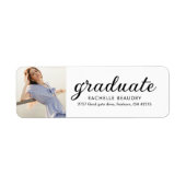 Modern Simple Graduation Photo Address Label (Vorne)