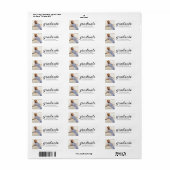 Modern Simple Graduation Photo Address Label (Vorne)