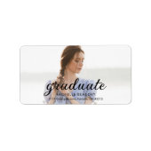 Modern Simple Graduation Photo Address Label Adressaufkleber (Vorne)