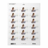 Modern Simple Graduation Photo Address Label Adressaufkleber (Vorne)
