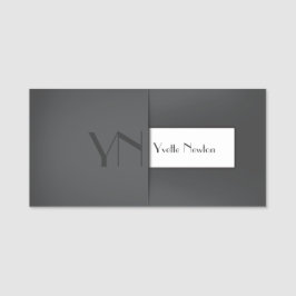 Modern Simple Grau Anthracite Monogramm Name Namensschild
