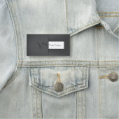 Modern Simple Grau Anthracite Monogramm Name Namensschild (Beispiel)