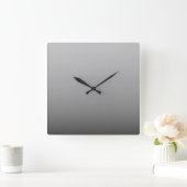 Modern simple gray gradient quadratische wanduhr (Zuhause)
