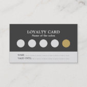 Modern Simple Gray Silver Salon Loyalty Card Treuekarte (Vorderseite)