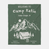 Modern Simple Green Camp Junggeselinnen-Abschied Fleecedecke (Vorderseite)