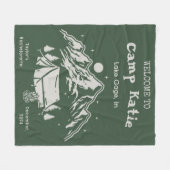 Modern Simple Green Camp Junggeselinnen-Abschied Fleecedecke (Vorderseite (Horizontal))