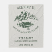 Modern Simple Green Camp Junggeselinnen-Abschied Fleecedecke (Vorderseite)