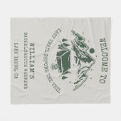Modern Simple Green Camp Junggeselinnen-Abschied Fleecedecke (Vorderseite (Horizontal))