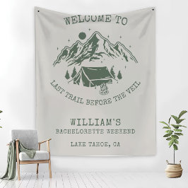 Modern Simple Green Camp Junggeselinnen-Abschied Fleecedecke