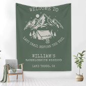 Modern Simple Green Camp Junggeselinnen-Abschied Fleecedecke