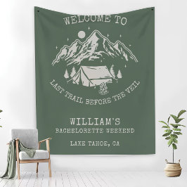 Modern Simple Green Camp Junggeselinnen-Abschied Fleecedecke