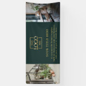 Modern Simple Green Custom Business Logo & Photo Banner (Vertikal)