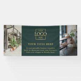 Modern Simple Green Custom Business Logo & Photo Banner