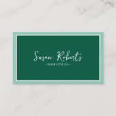 Modern Simple Green Elegante Minimalistische Loyal Visitenkarte (Vorderseite)