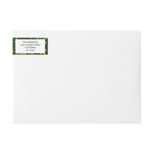 Modern Simple Green Gold Frohe Weihnachten (Vorderseite)