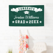 Modern Simple Green Graduation Party 2024 Banner (Insitu)