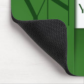 Modern Simple Green Monogram Name - Mousepad (Ecke)