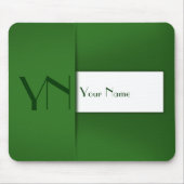 Modern Simple Green Monogram Name - Mousepad (Vorne)
