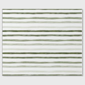 Modern Simple Green Strips Weihnachten Geschenkpapier (Flach)