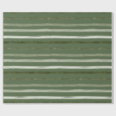 Modern Simple Green Strips Weihnachten Geschenkpapier (Flach)