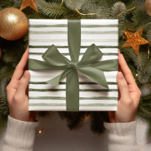 Modern Simple Green Strips Weihnachten