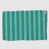 Modern Simple Green Two Tone Stripe line Geometris Golfhandtuch (Horizontal)