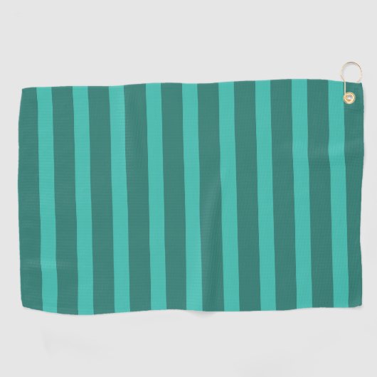 Modern Simple Green Two Tone Stripe line Geometris Golfhandtuch (Horizontal)