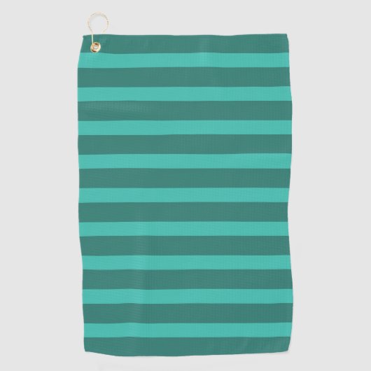 Modern Simple Green Two Tone Stripe line Geometris Golfhandtuch (Vorderseite)