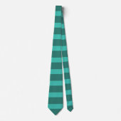 Modern Simple Green Two Tone Stripe line Geometris Krawatte (Vorderseite)