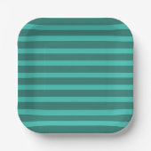 Modern Simple Green Two Tone Stripe line Geometris Pappteller (Vorderseite)