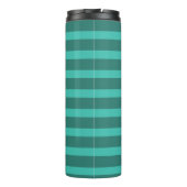 Modern Simple Green Two Tone Stripe line Geometris Thermosbecher (Rückseite)