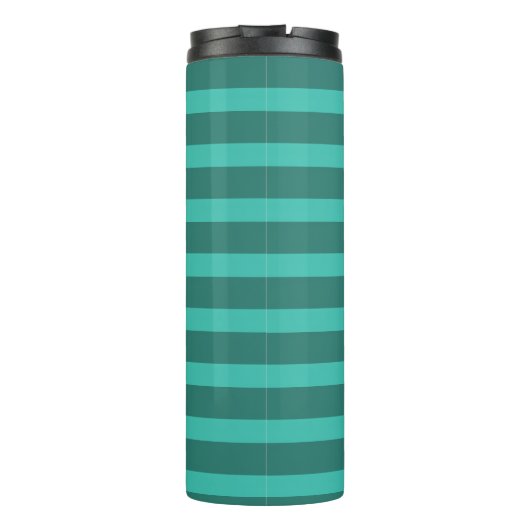 Modern Simple Green Two Tone Stripe line Geometris Thermosbecher (Rückseite)